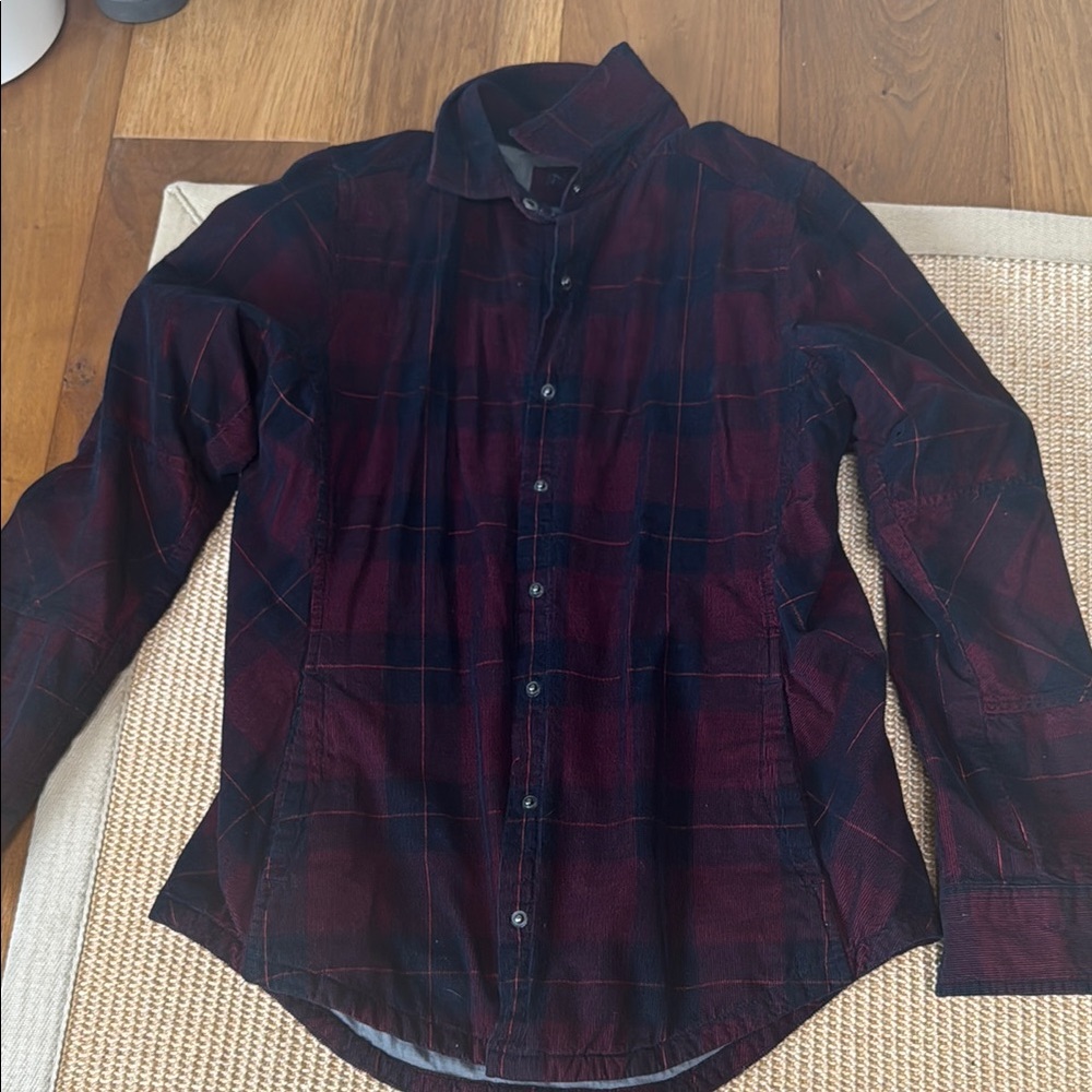 Prana Button-Up Shirt Jacket in Red and Black